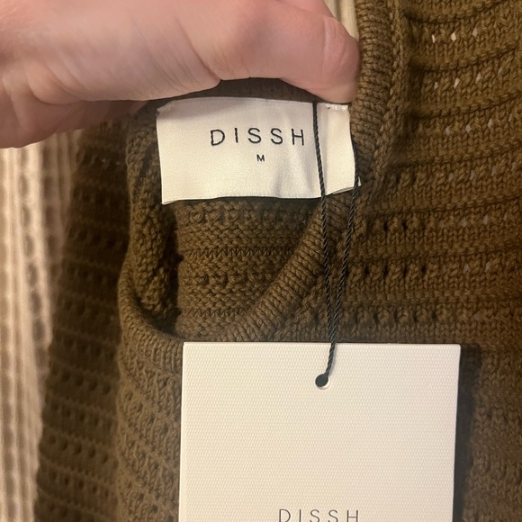 NWT • DISSH Gina Olive crochet halter dress Size Medium - Picture 8 of 13